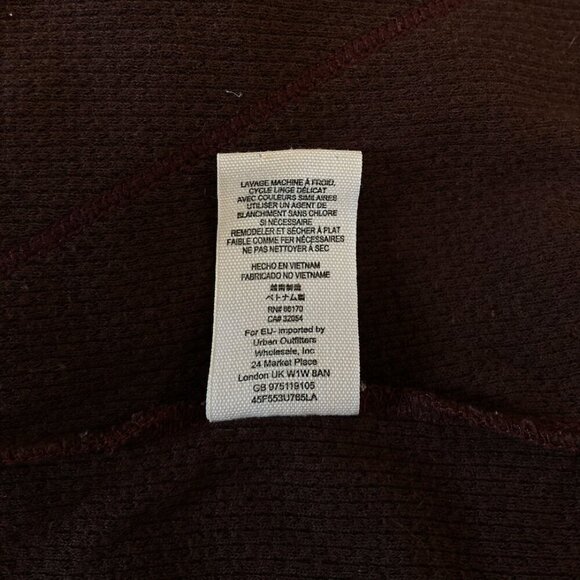 Free People Women's Juliet Bell Sleeve V-Neck Long-Sleeve Auburn Thermal Size M - Picture 9 of 9